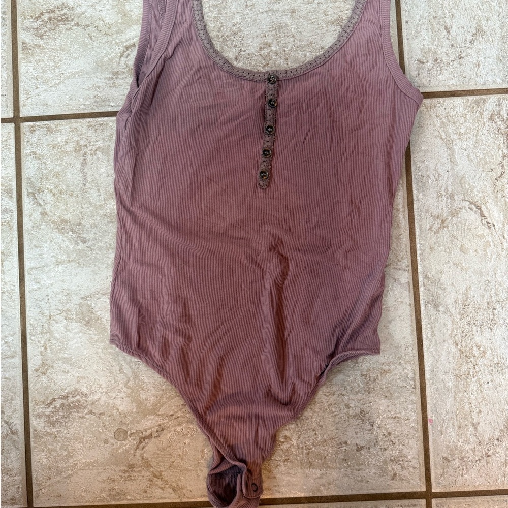 Wishlist Dusty Pink Buttoned Bodysuit